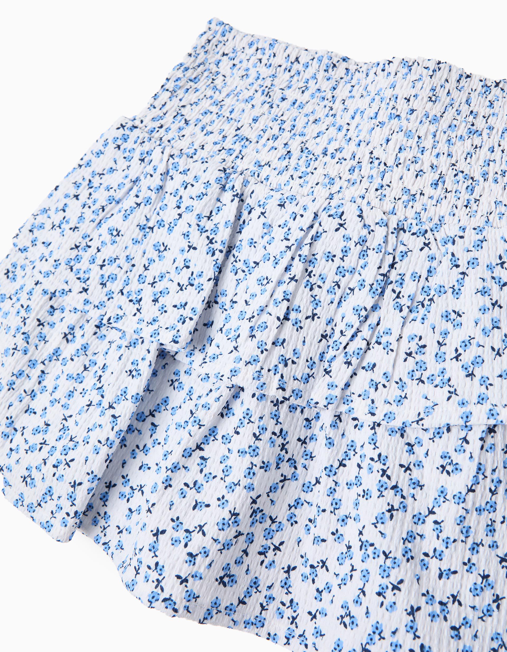 Comprar Online Saia-Cal&ccedil;&atilde;o Estampada, Menina, Azul Claro