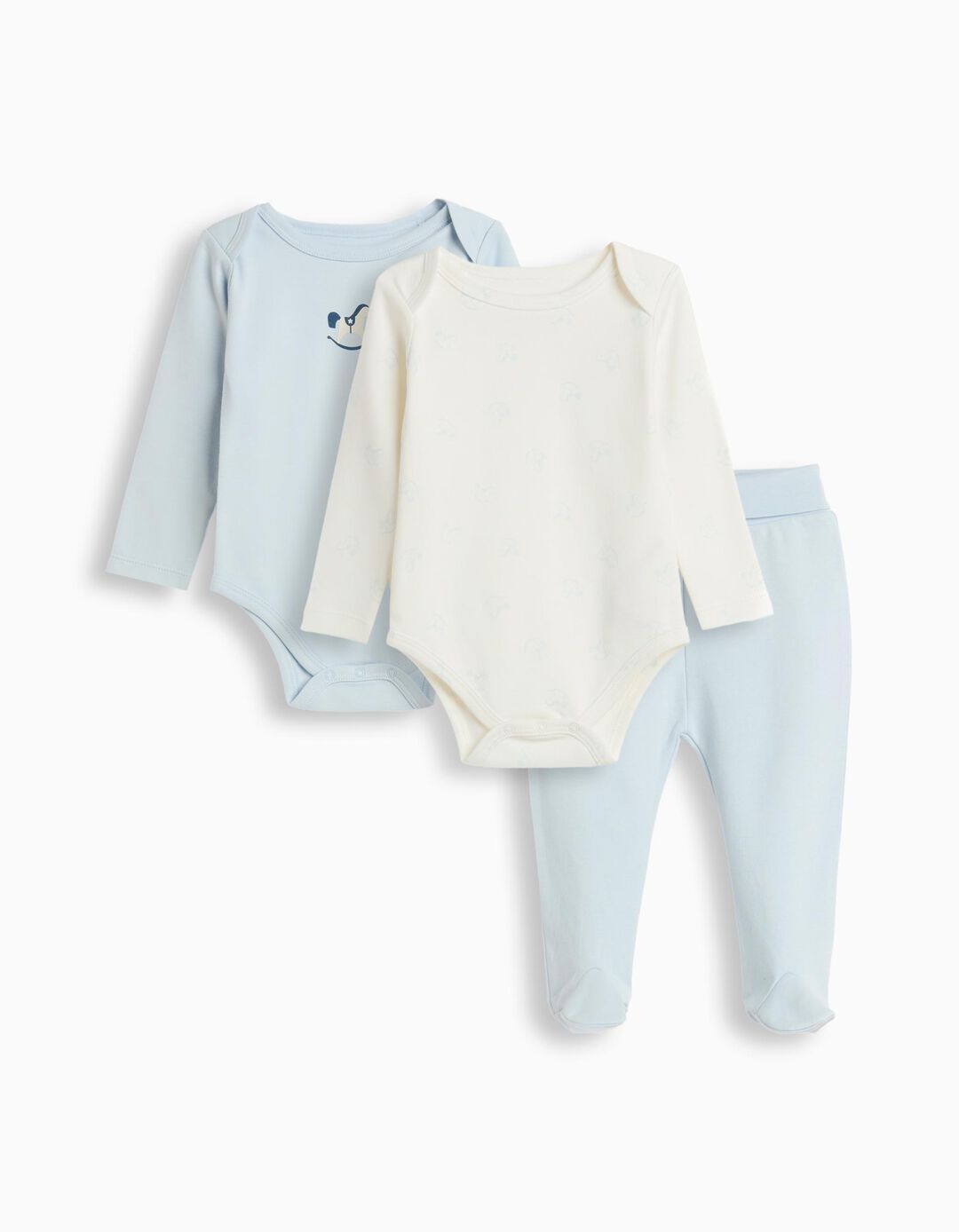 Conjunto 3 Pe&ccedil;as, Menino, Azul Claro