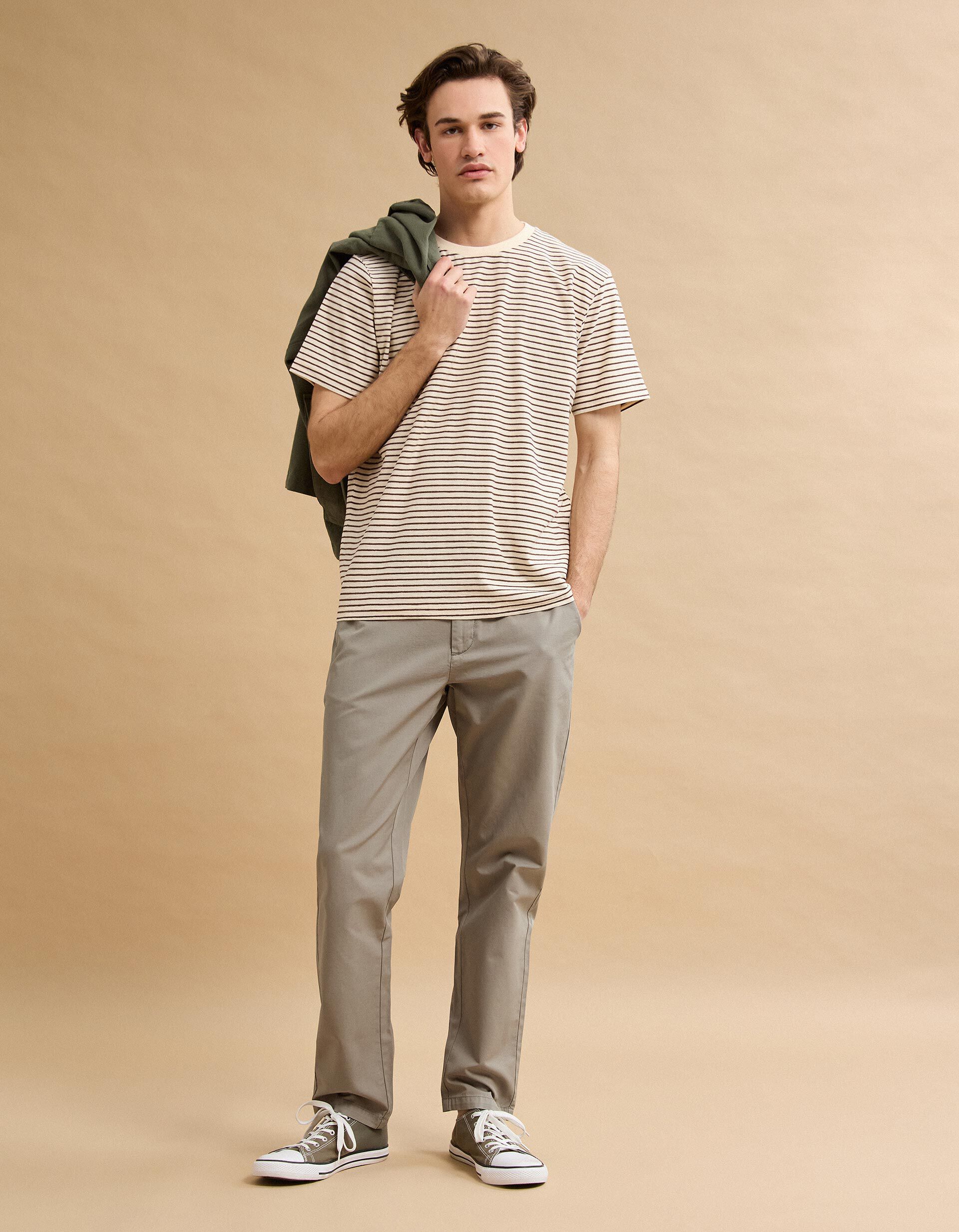 Comprar Online Cal&ccedil;as 'Tapered Fit', Homem, Caqui