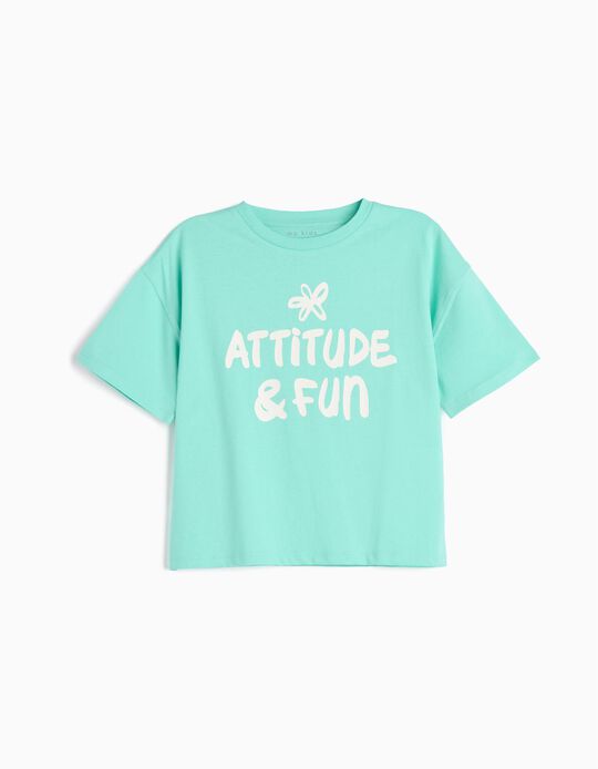Comprar Online T-shirt Estampado, Menina, Verde Claro