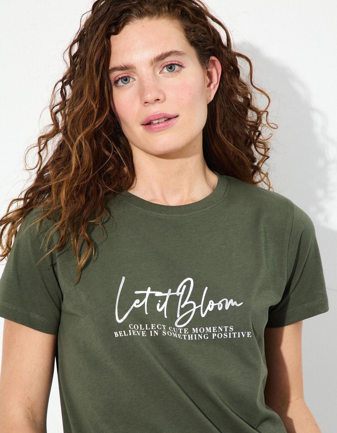 T-shirt, Mulher, Verde Escuro