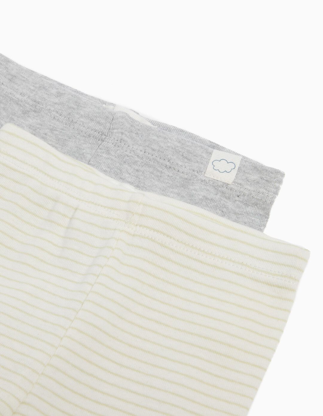 Pack 2 Leggings, Recém-nascido, Verde Claro/Cinzento Claro