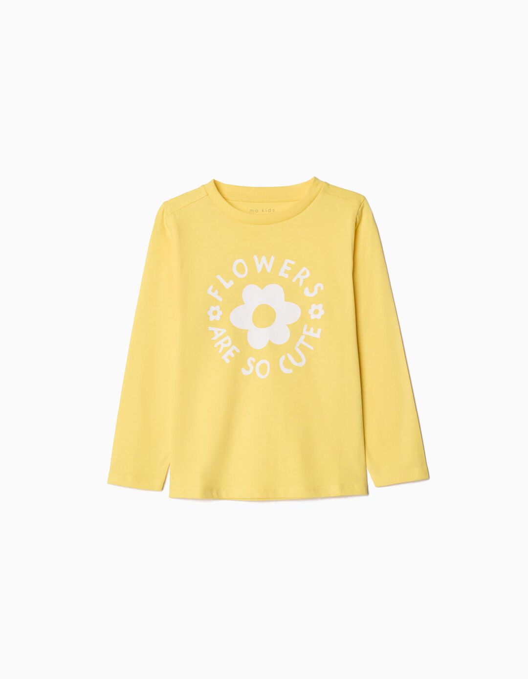 T-shirt de Manga Comprida Estampado, Menina, Amarelo