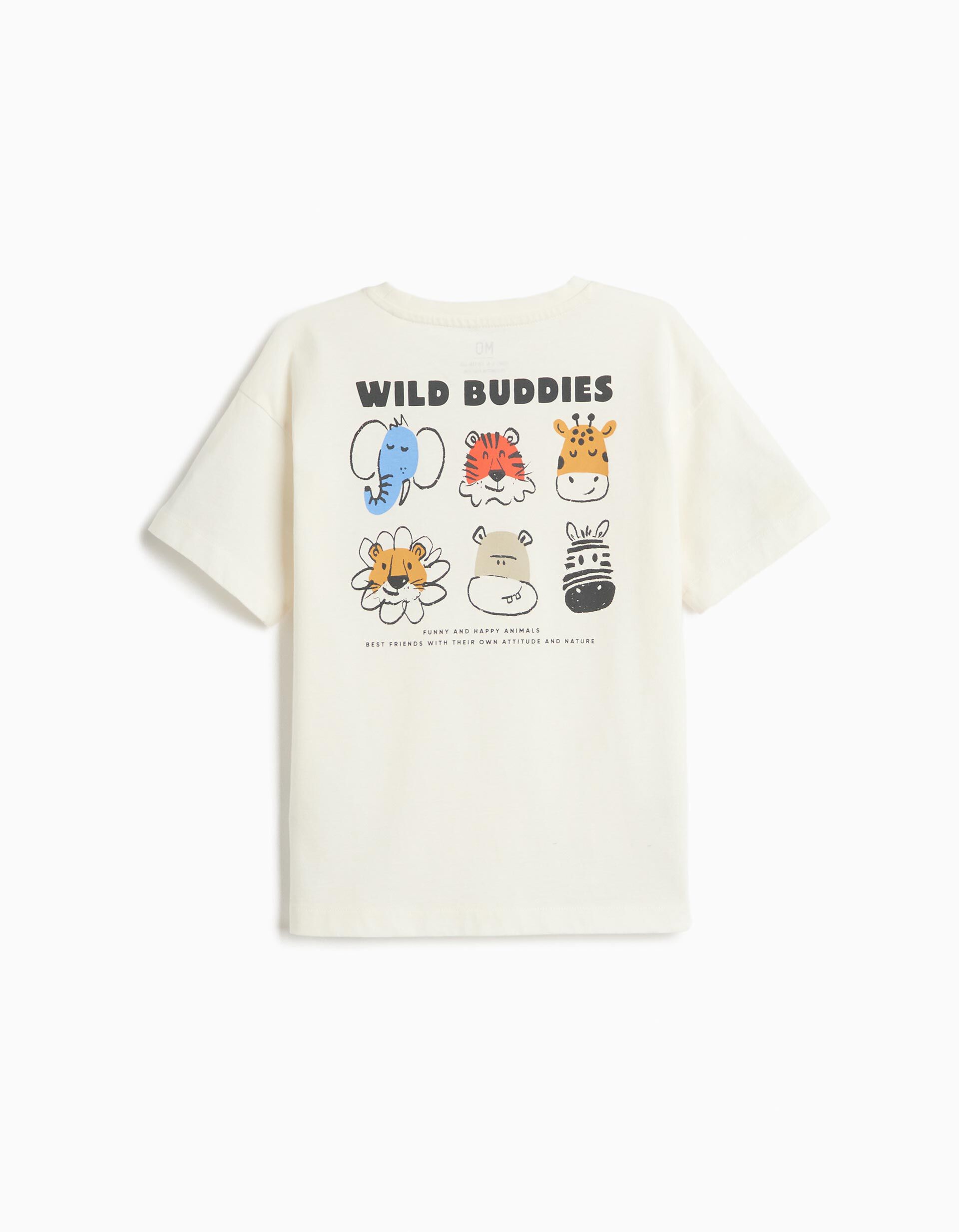 Comprar Online T-shirt com Bolso, Menino, Branco