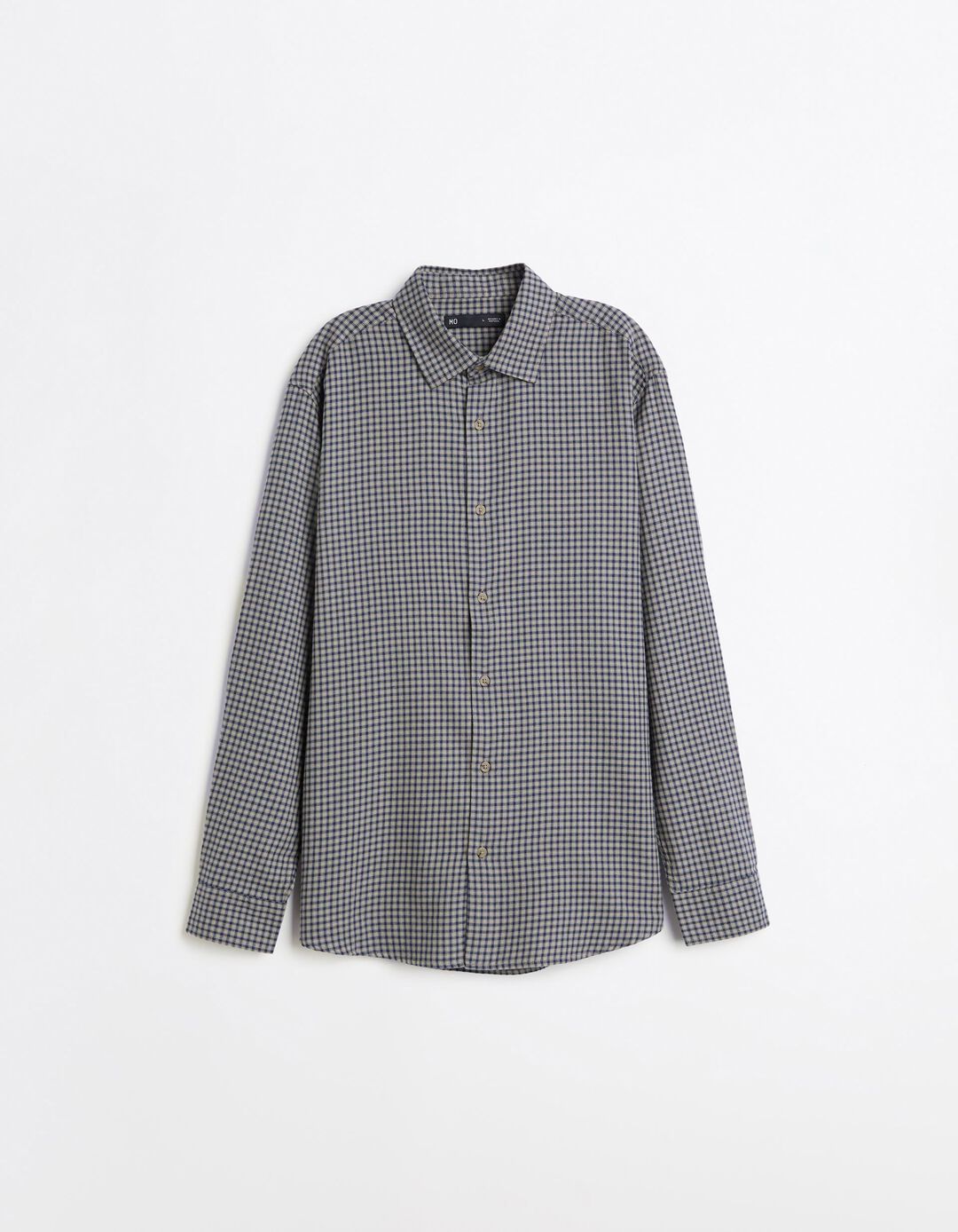Camisa Slim Com Padr&atilde;o, Homem, Verde Escuro