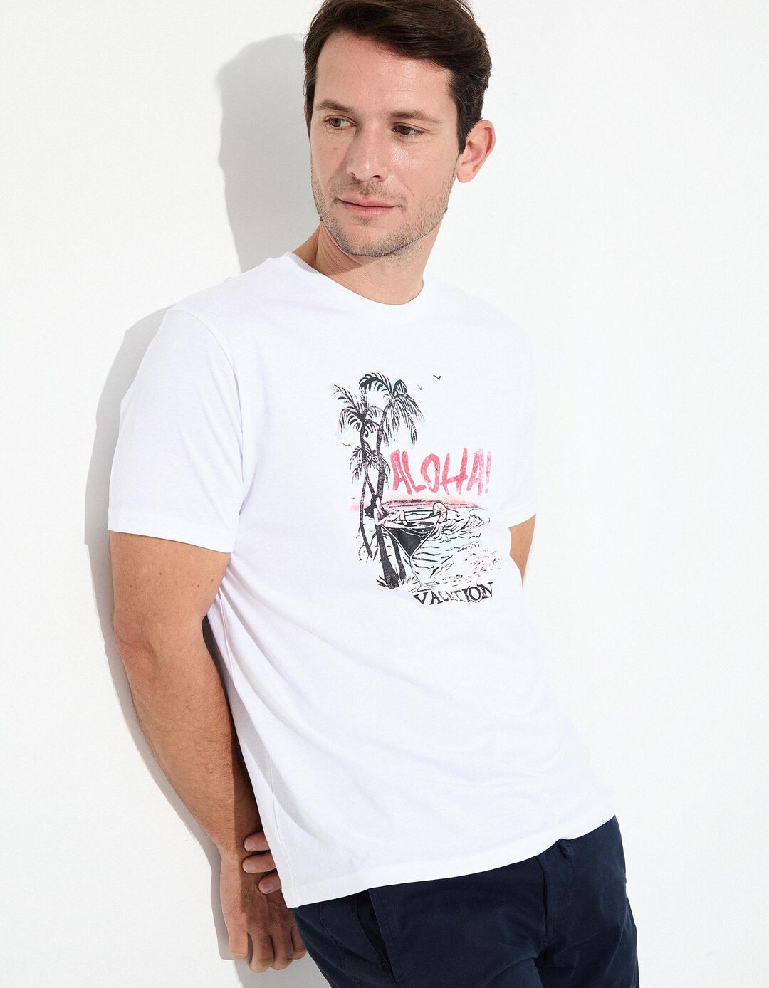 T-shirt Jersey, Homem, Branco