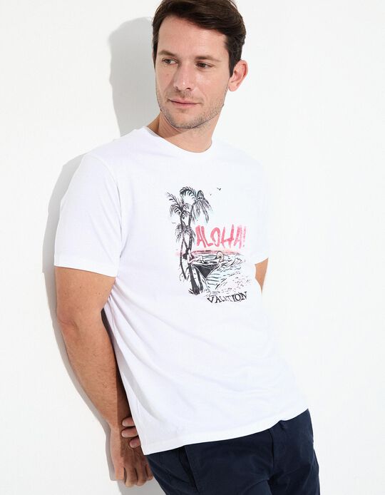 Comprar Online T-shirt Jersey, Homem, Branco
