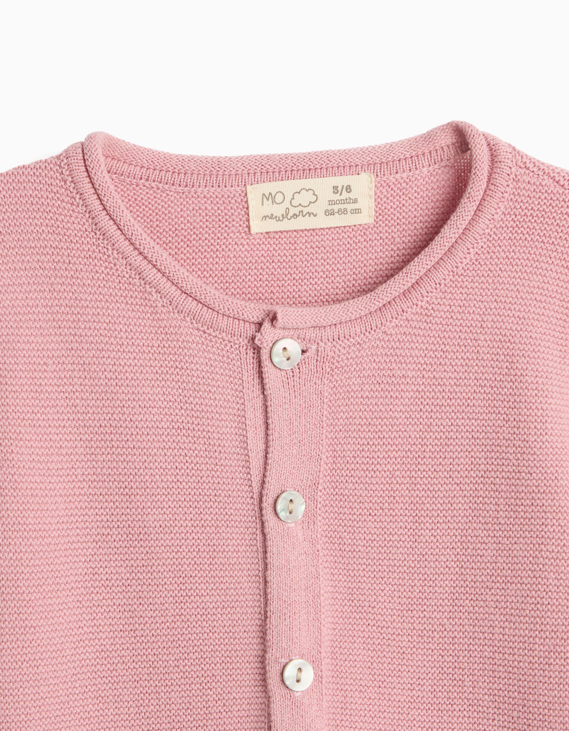 Comprar Online Casaco De Malha, Rec&eacute;m-Nascido, Rosa Claro