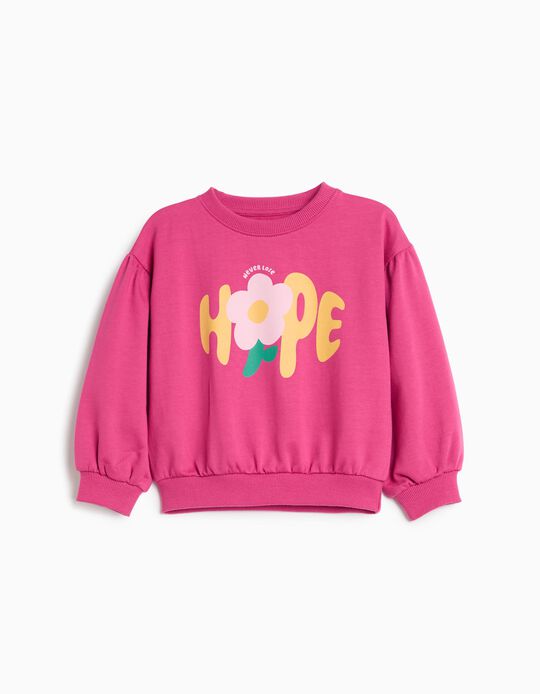 Comprar Online Sweatshirt De Felpa Estampada, Menina, Rosa Escuro