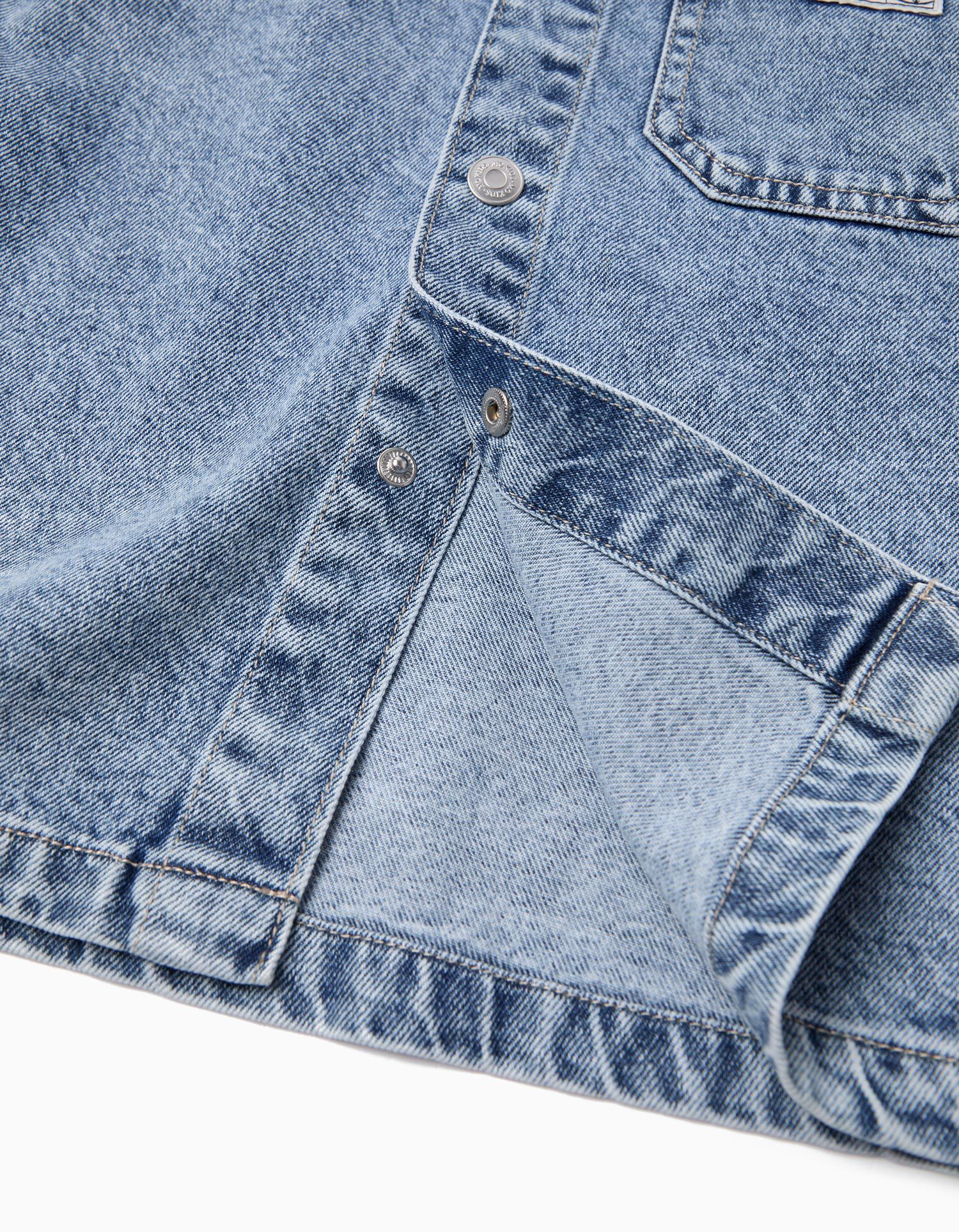 Comprar Online Sobrecamisa de Ganga com Capuz, Menino, Azul Claro