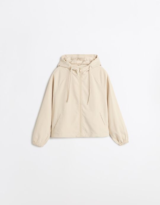 Comprar Online Parka Com Capuz, Mulher, Bege Claro