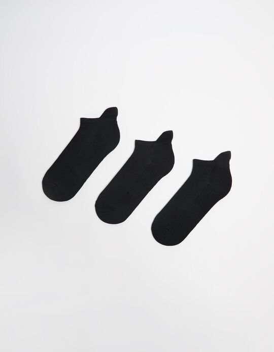 Comprar Online Pack 3 Pares de Meias Desporto, Homem, Preto