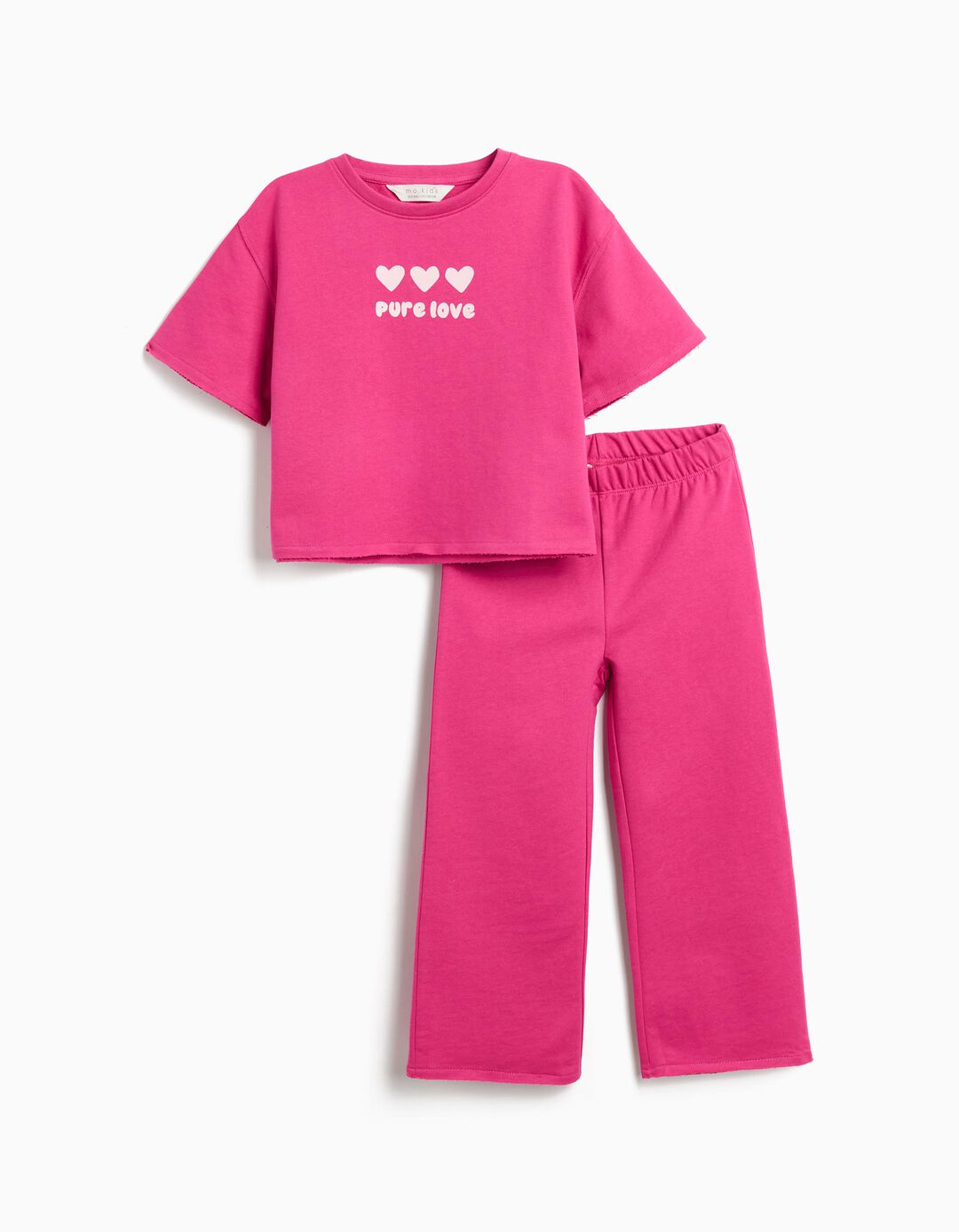 Conjunto T-shirt e Calças, Menina, Rosa Escuro