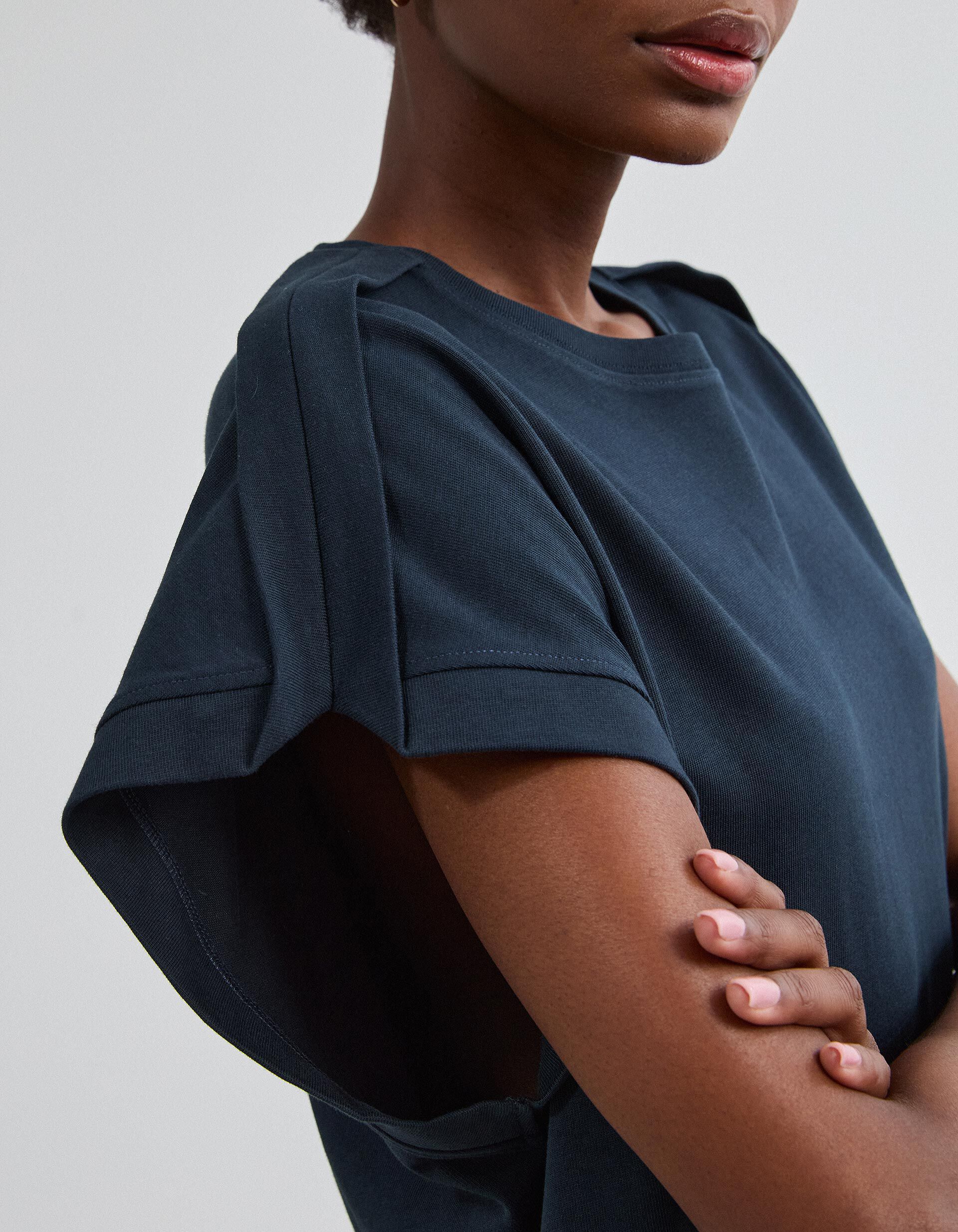 Comprar Online T-shirt Com Detalhe, Mulher, Azul Escuro