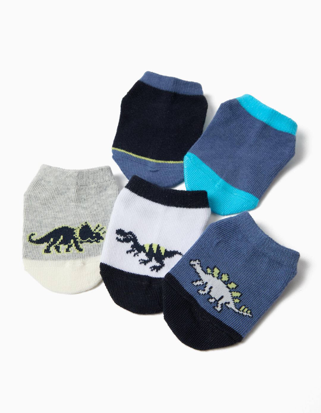 Pack 5 Pares de Meias Tornozelo, Menino, Multicolor