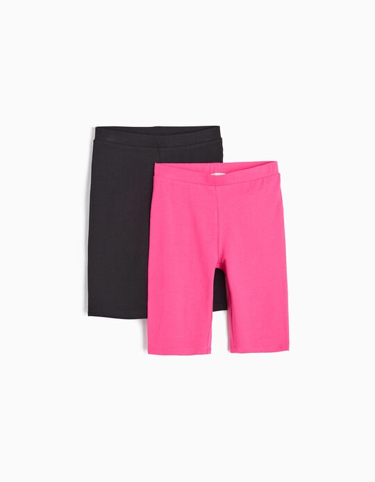 Comprar Online Pack 2 Leggings Cycling, Menina, Rosa Escuro