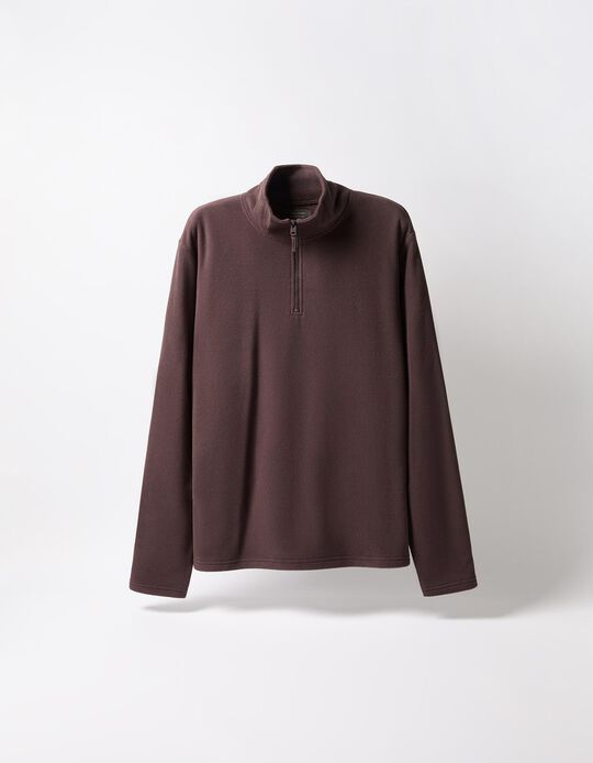 Comprar Online Camisola Polar, Homem, Castanho Escuro