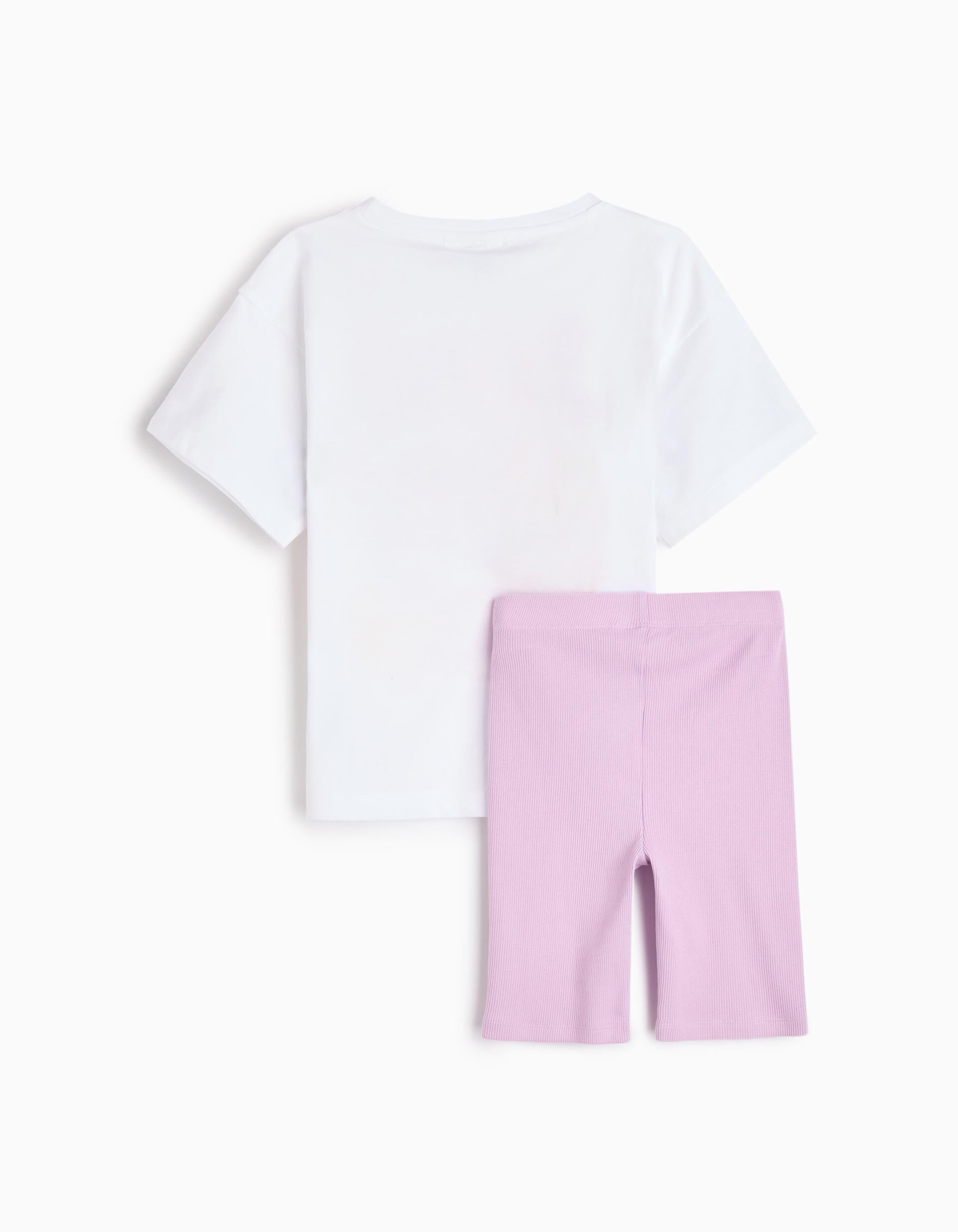 Comprar Online Conjunto T-shirt e Leggings 'Smiley World', Menina, Branco