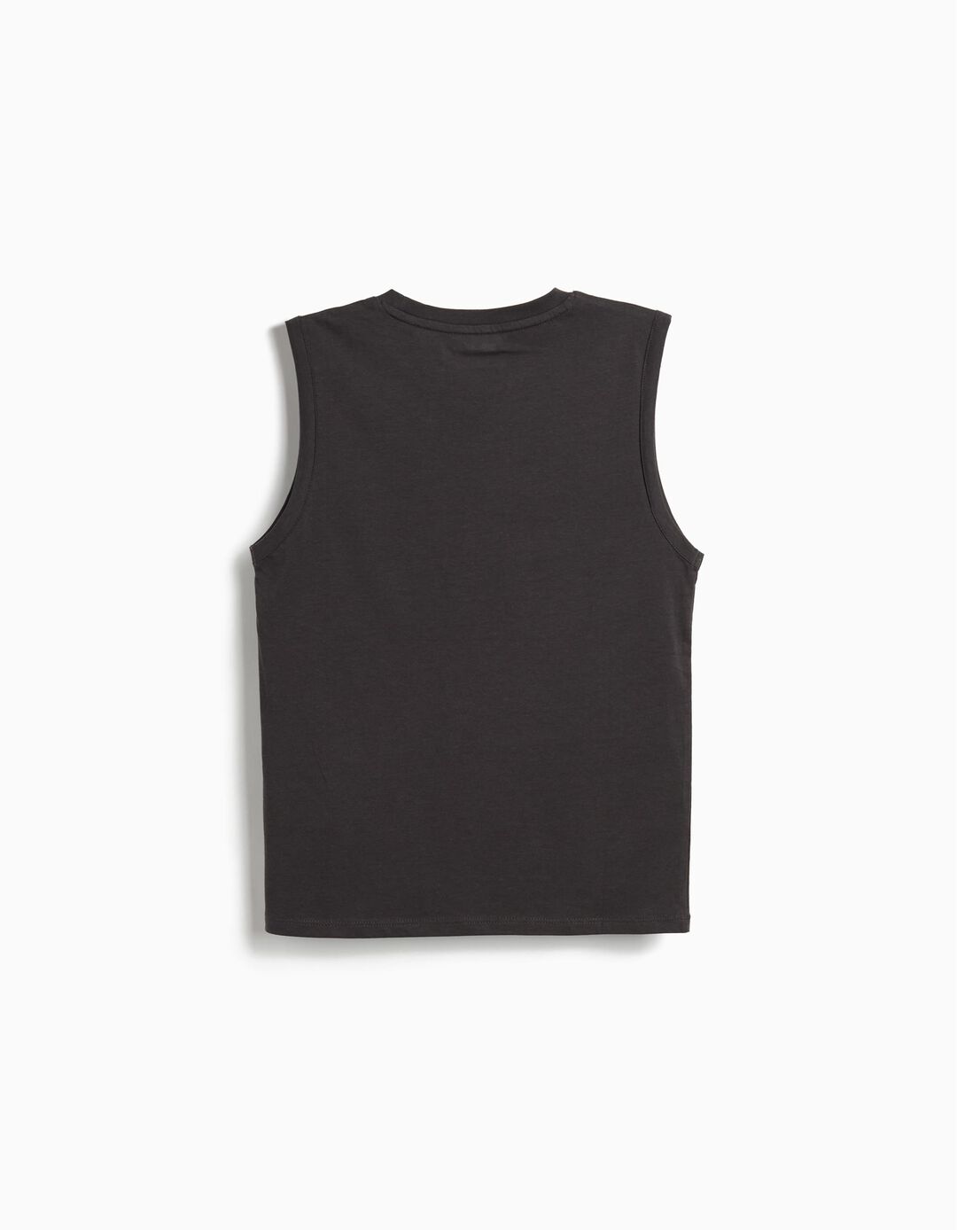 T-shirt sem Mangas, Menino, Cinzento Escuro
