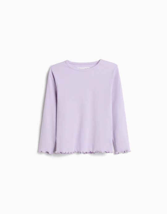 Comprar Online T-shirt de Manga Comprida, Menina, Roxo Claro