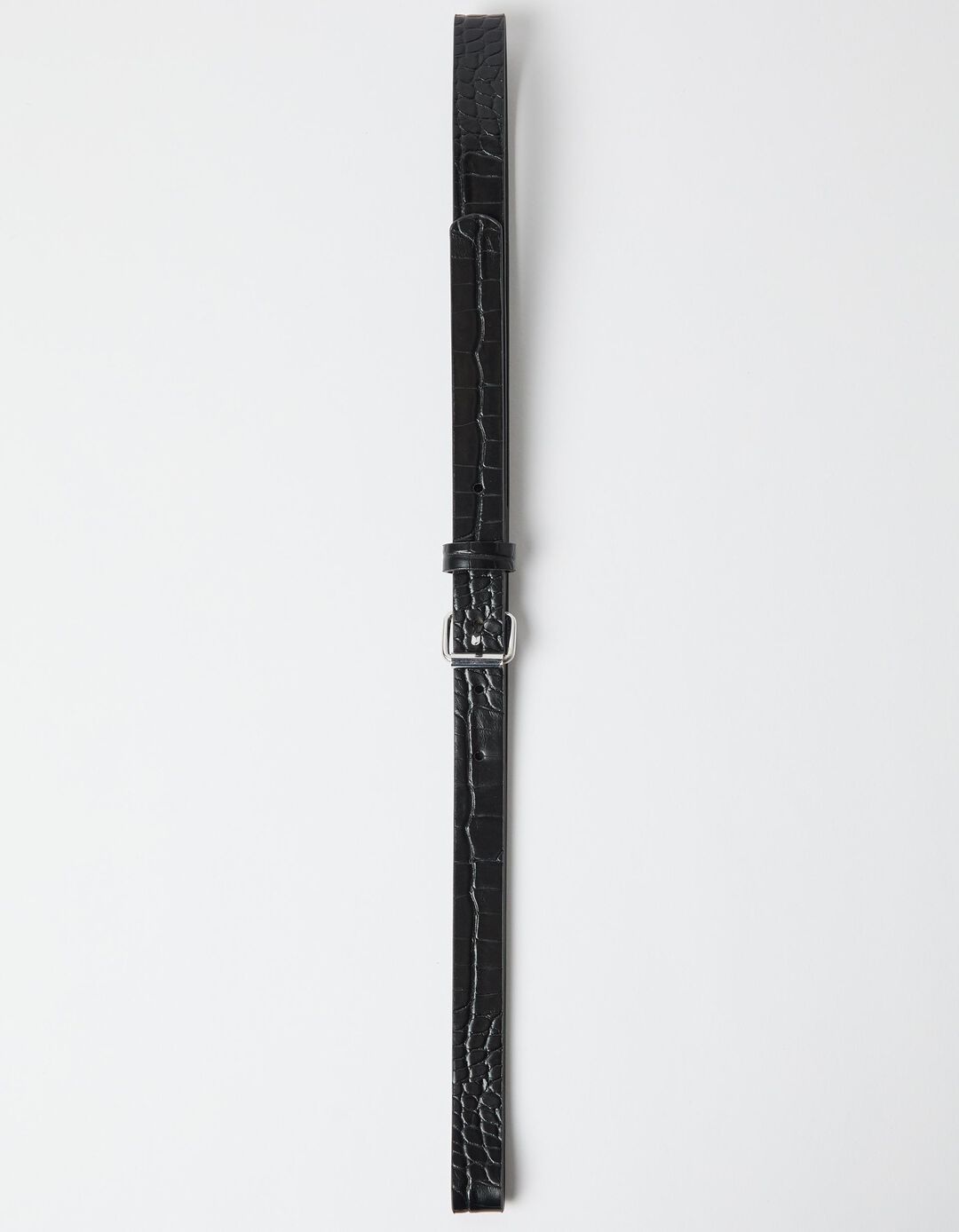 Cinto Efeito Crocodilo, Mulher, Preto
