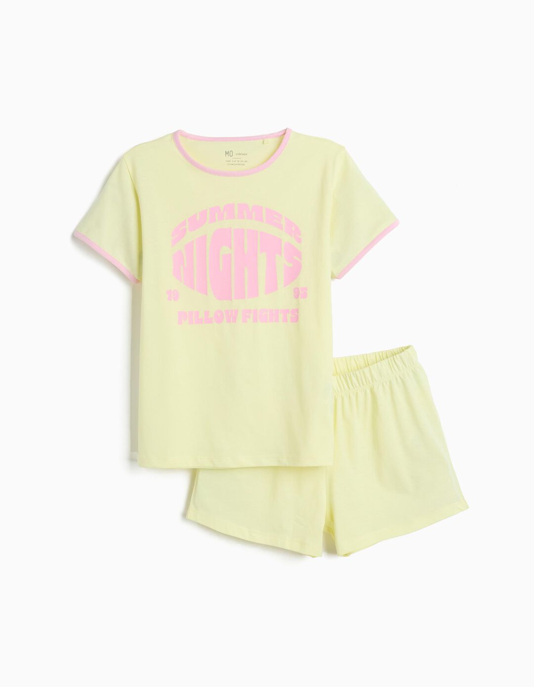Pijama, Menina, Amarelo Claro