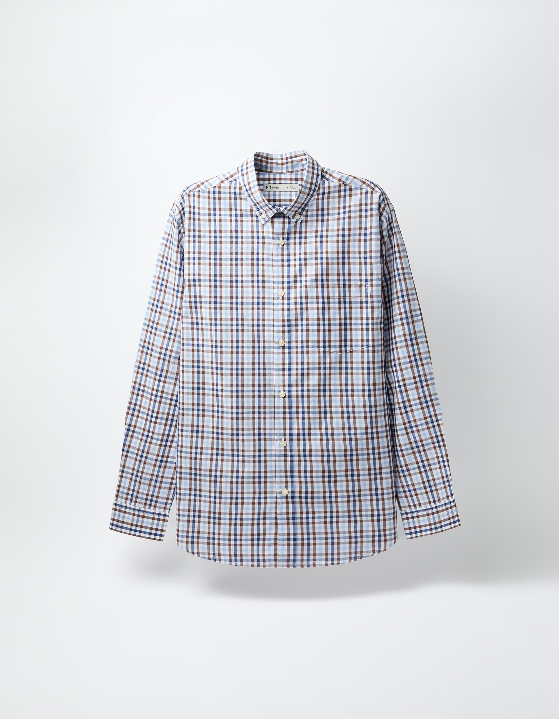 Comprar Online Camisa Xadrez, Homem, Castanho