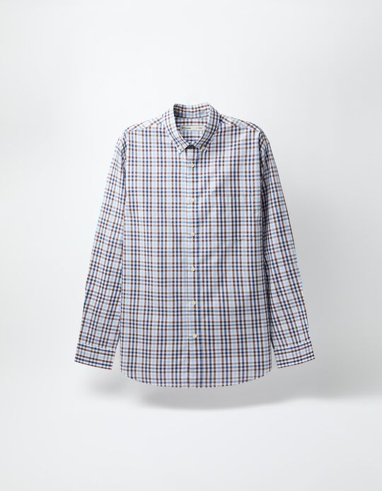 Comprar Online Camisa Xadrez, Homem, Castanho