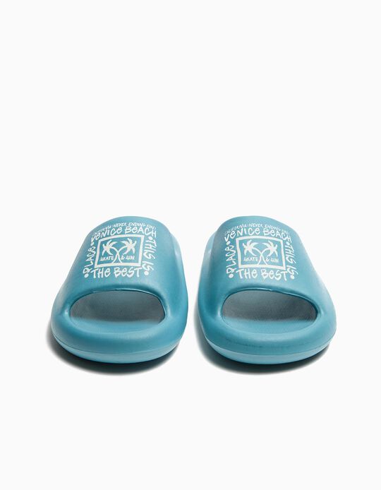 Comprar Online Chinelos de Borracha Plataforma, Menino, Azul Claro 