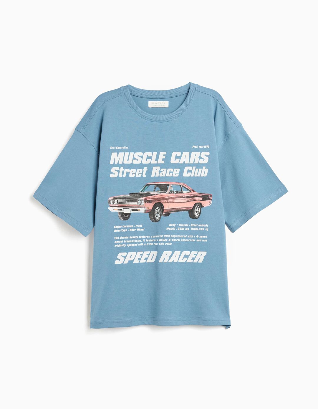 T-shirt Print, Menino, Azul