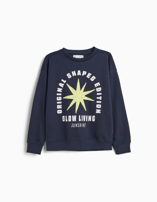 Comprar Online Sweatshirt de Felpa, Menino, Azul Escuro