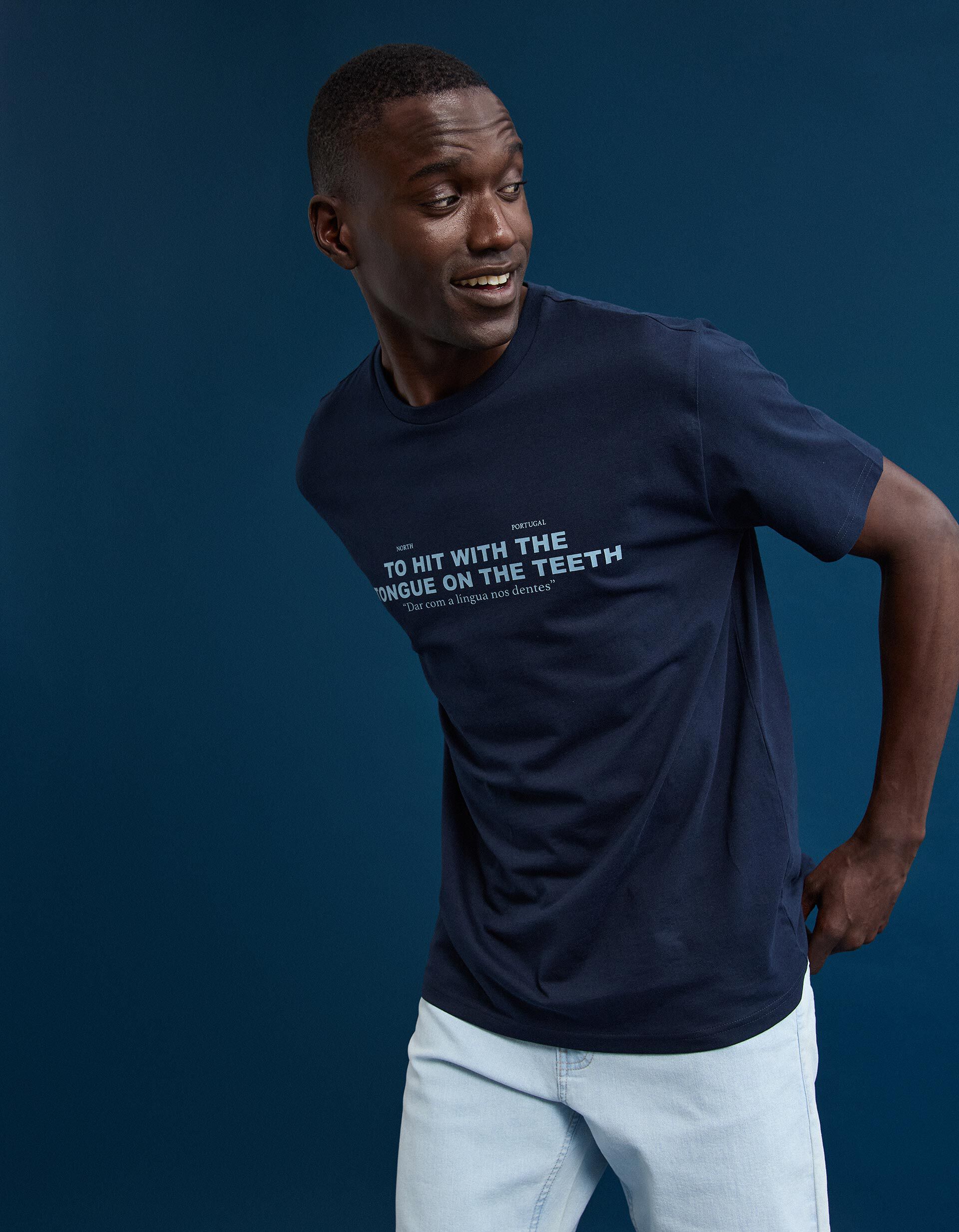 Comprar Online T-shirt 'Native Enthusiasm', Homem, Azul Escuro