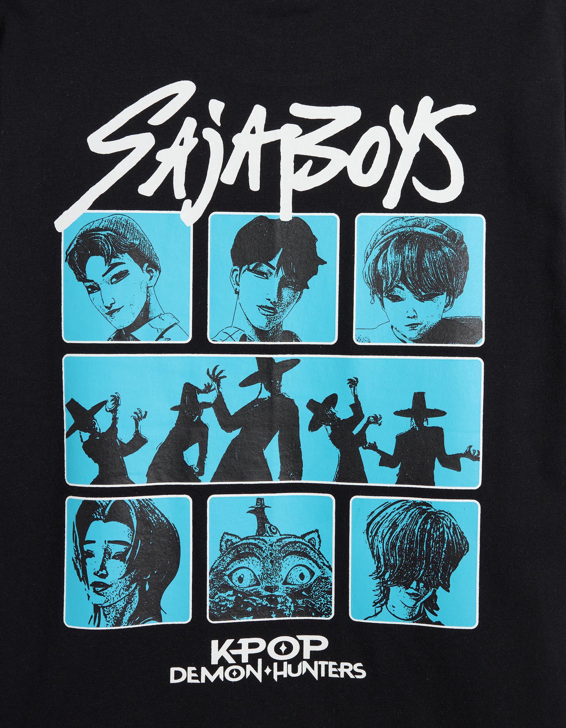 Comprar Online T-shirt 'K-Pop Demon Hunters', Menino, Preto
