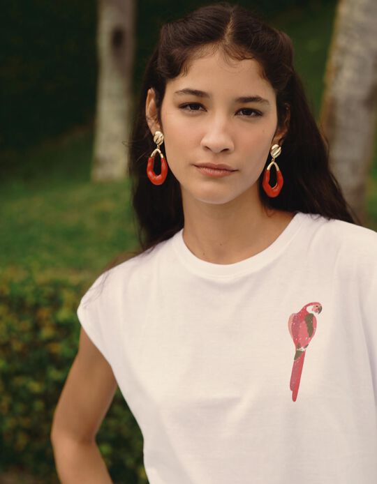Comprar Online T-shirt Estampada, Mulher, Branco