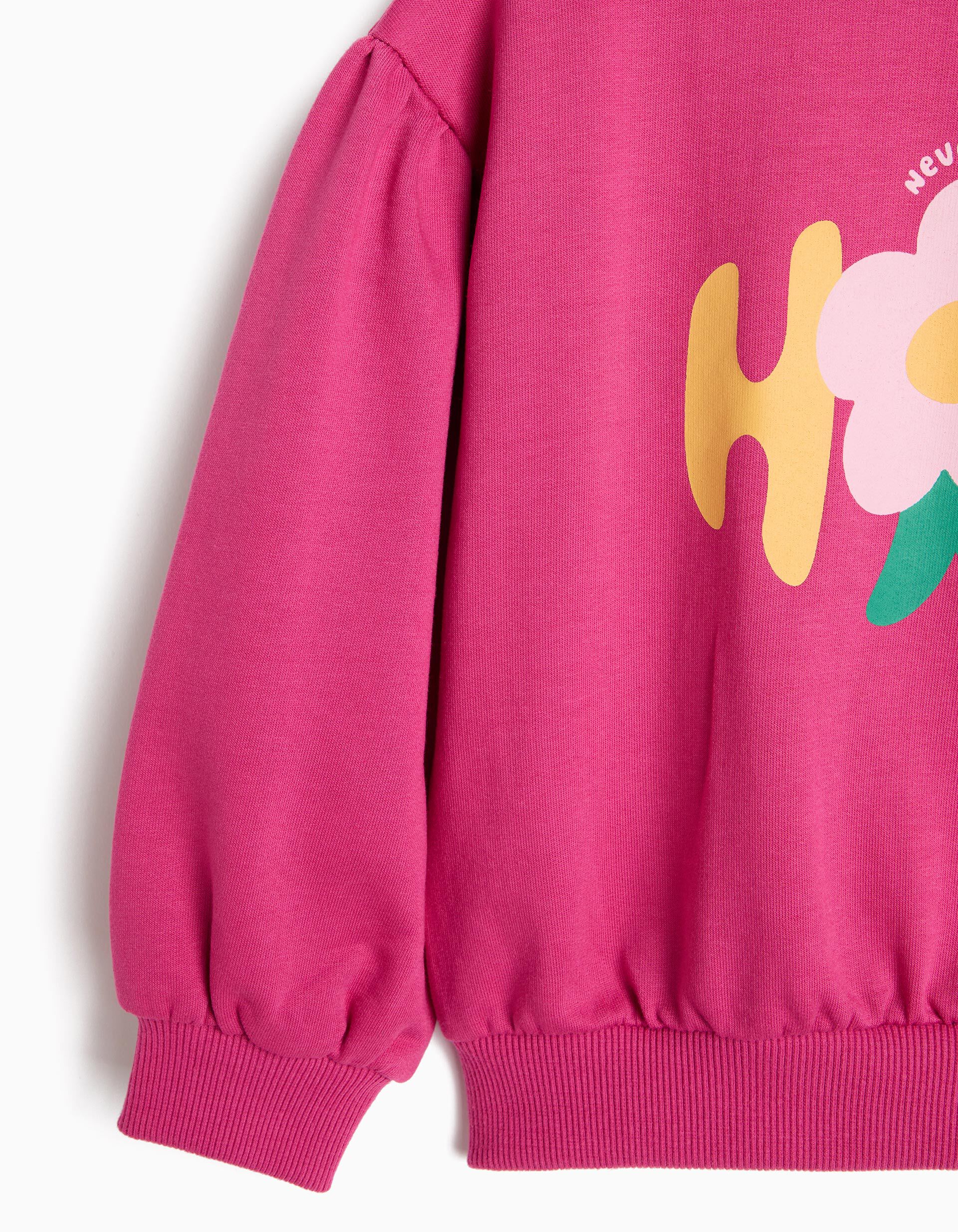 Comprar Online Sweatshirt De Felpa Estampada, Menina, Rosa Escuro