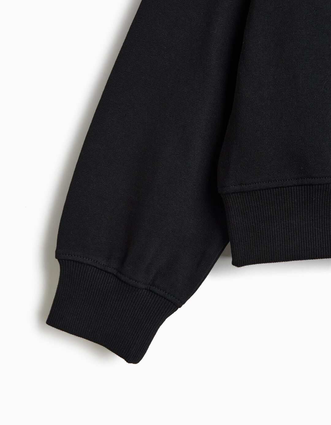 Sweatshirt Com Estampado, Menina, Preto