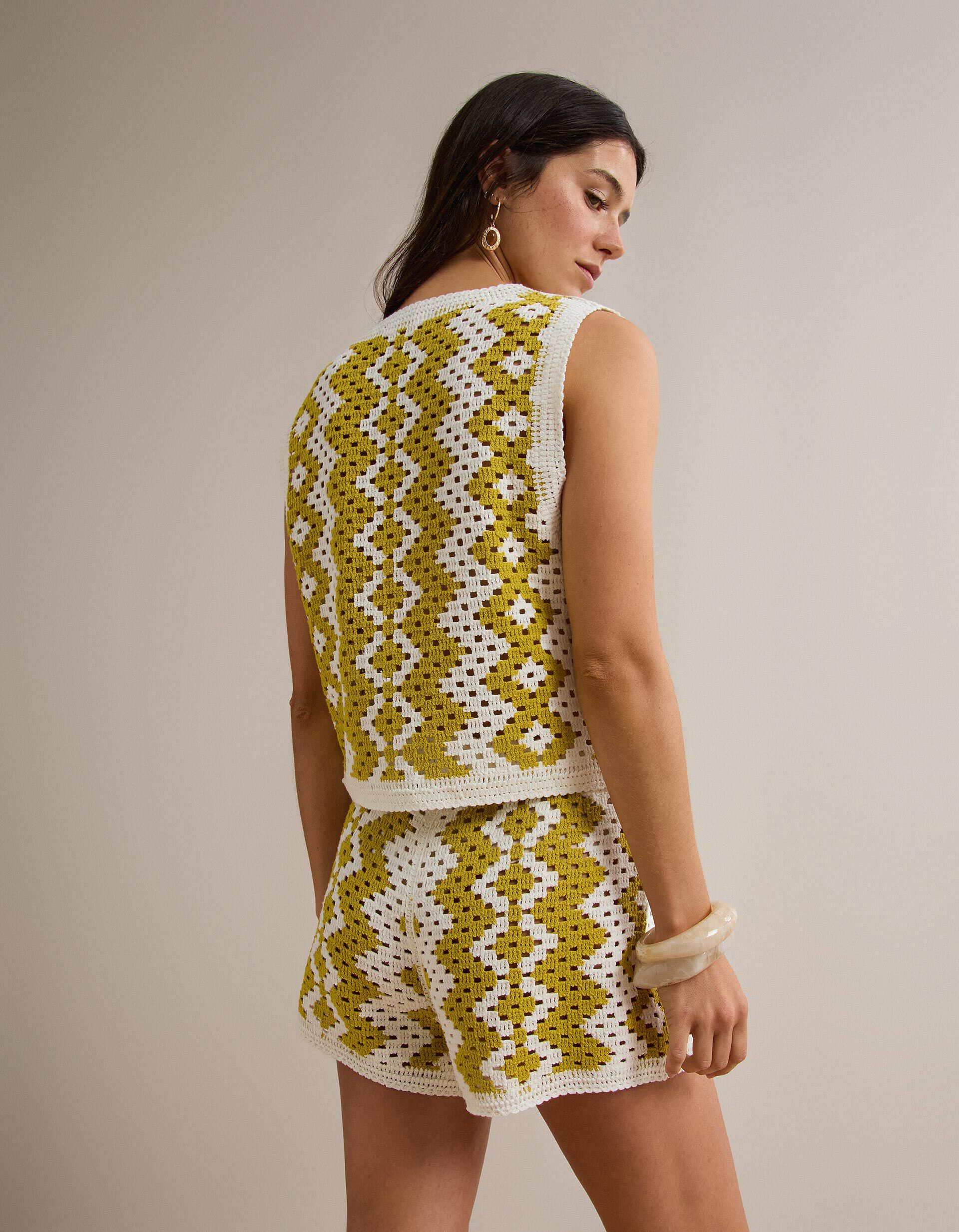 Comprar Online Colete Crochet, Mulher, Amarelo