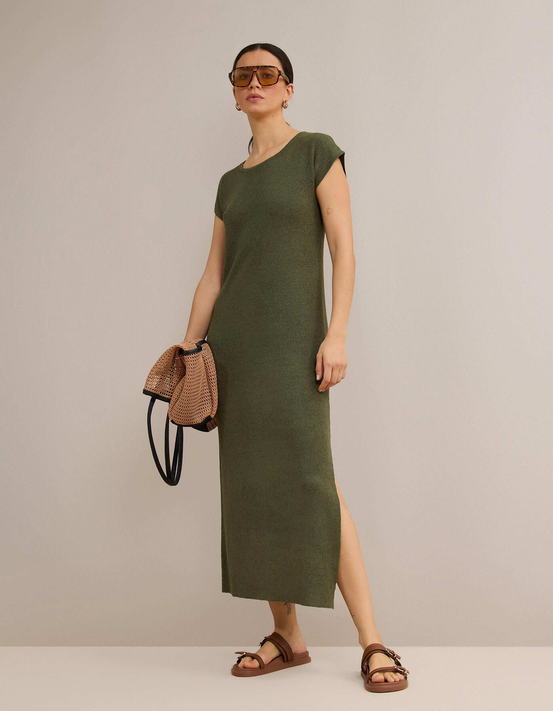 Comprar Online Vestido R&uacute;stico, Mulher, Verde Escuro