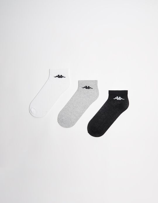 Comprar Online Pack 3 Pares de Meias Tornozelo 'Kappa', Homem, Multicor