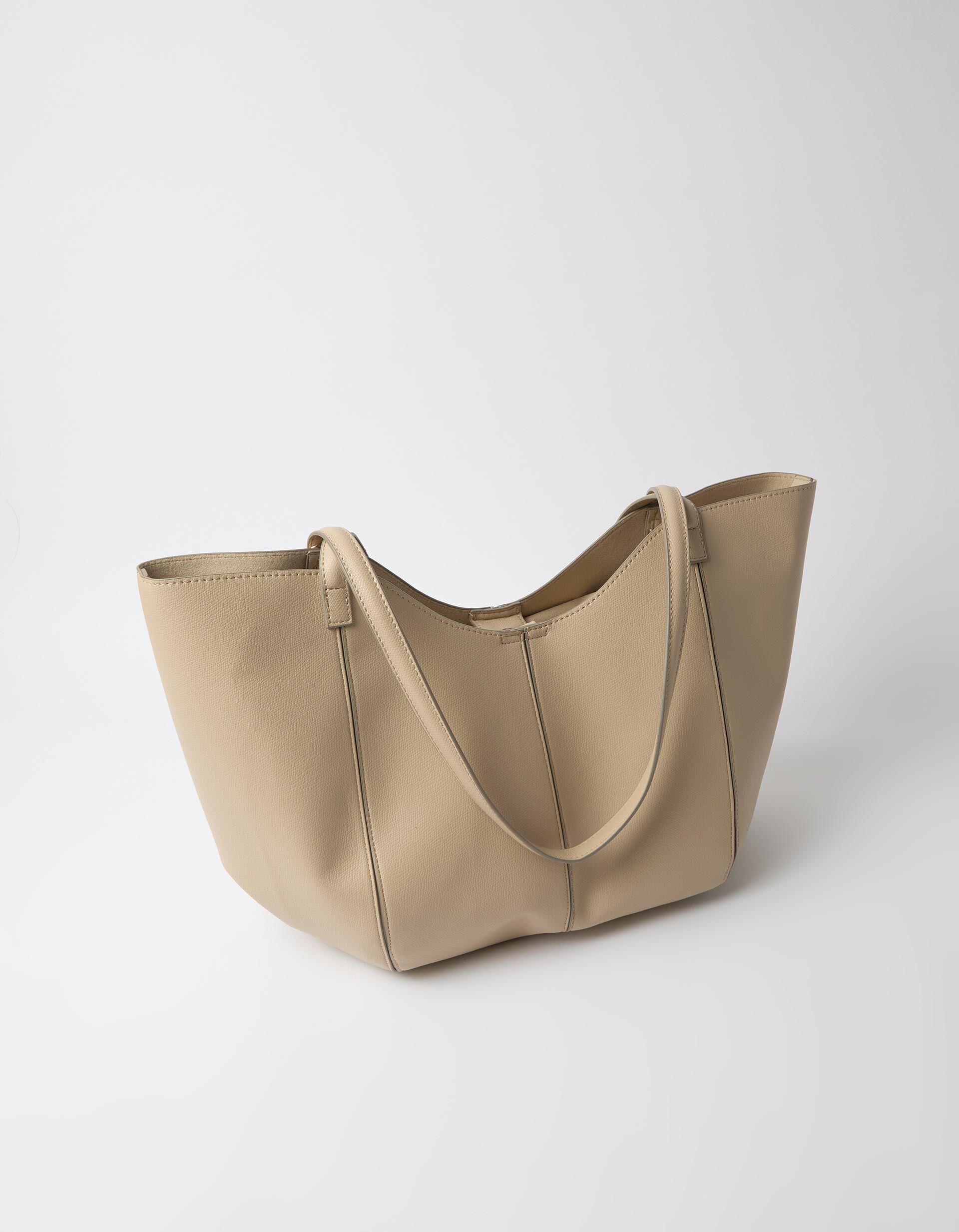 Comprar Online Mala Shopper Com Pendente, Mulher, Bege