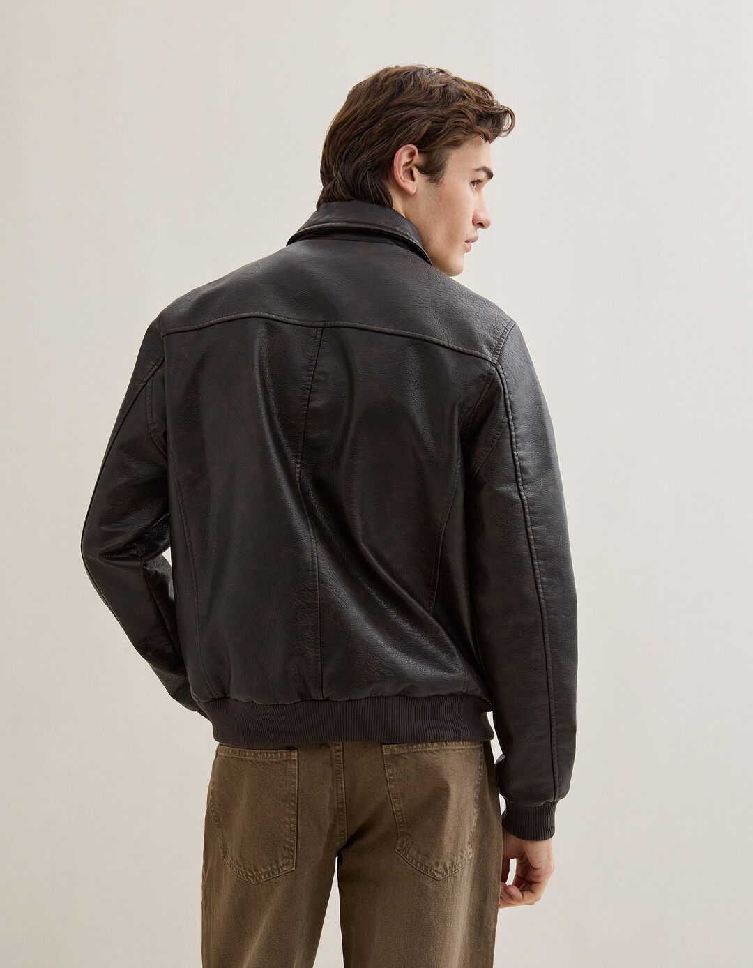 Casaco Bomber, Homem, Castanho Escuro