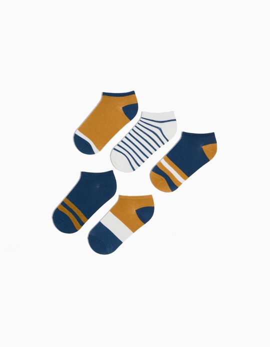 Comprar Online Pack 5 Pares de Meias Tornozelo, Menino, Multicor
