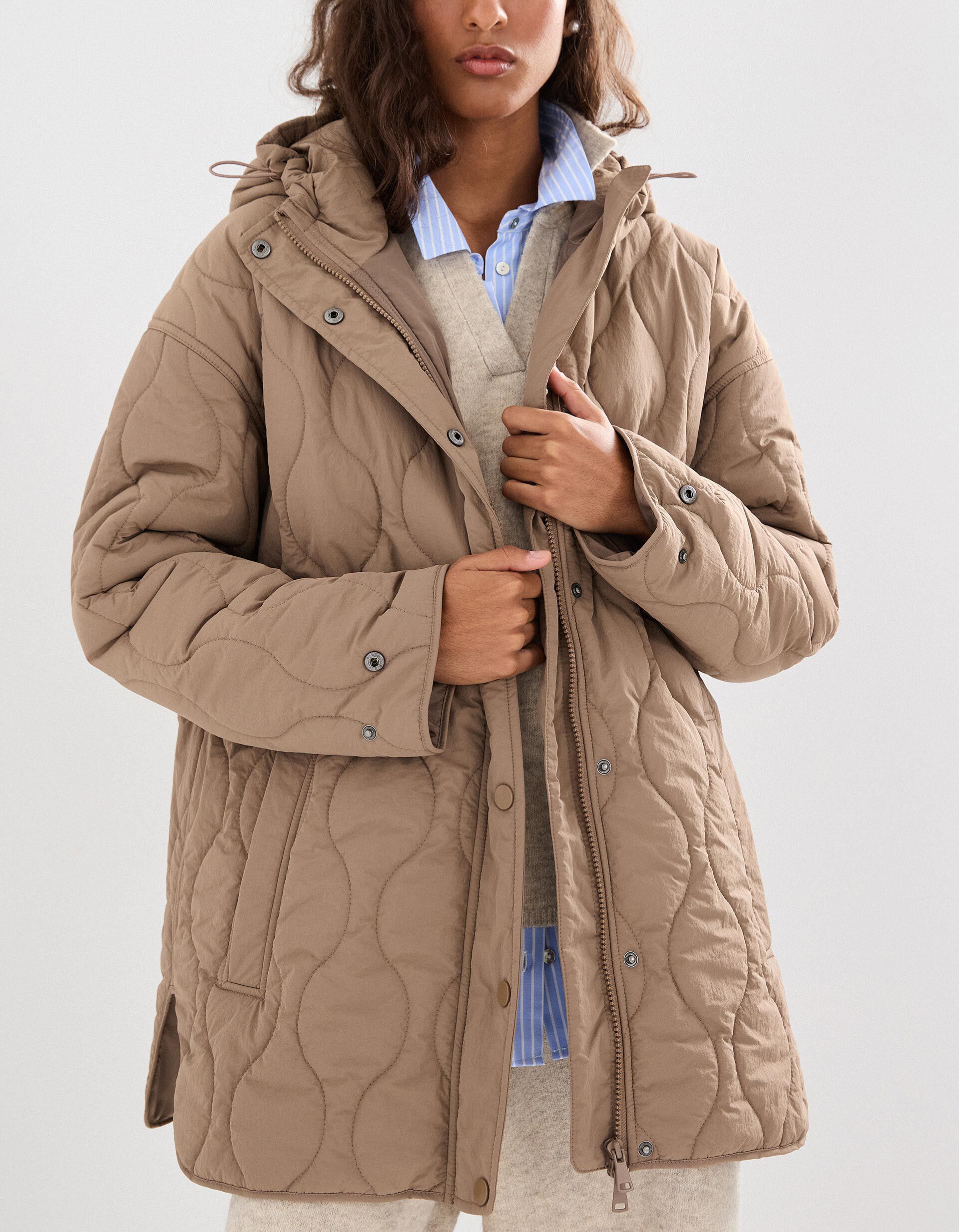 Comprar Online Parka Acolchoada, Mulher, Bege Escuro