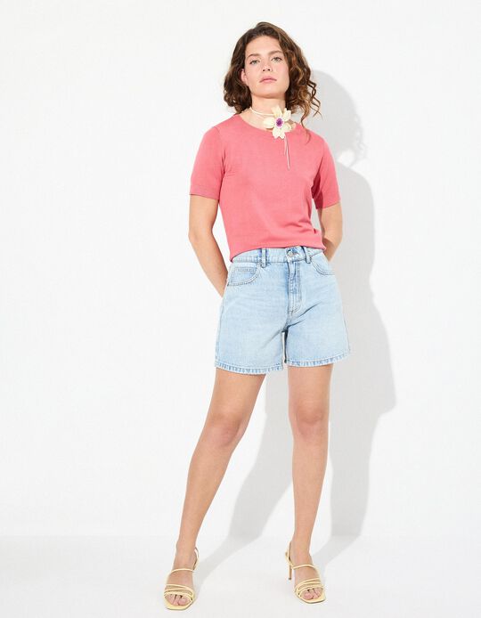 Comprar Online Calções de Ganga, Mulher, Azul Claro