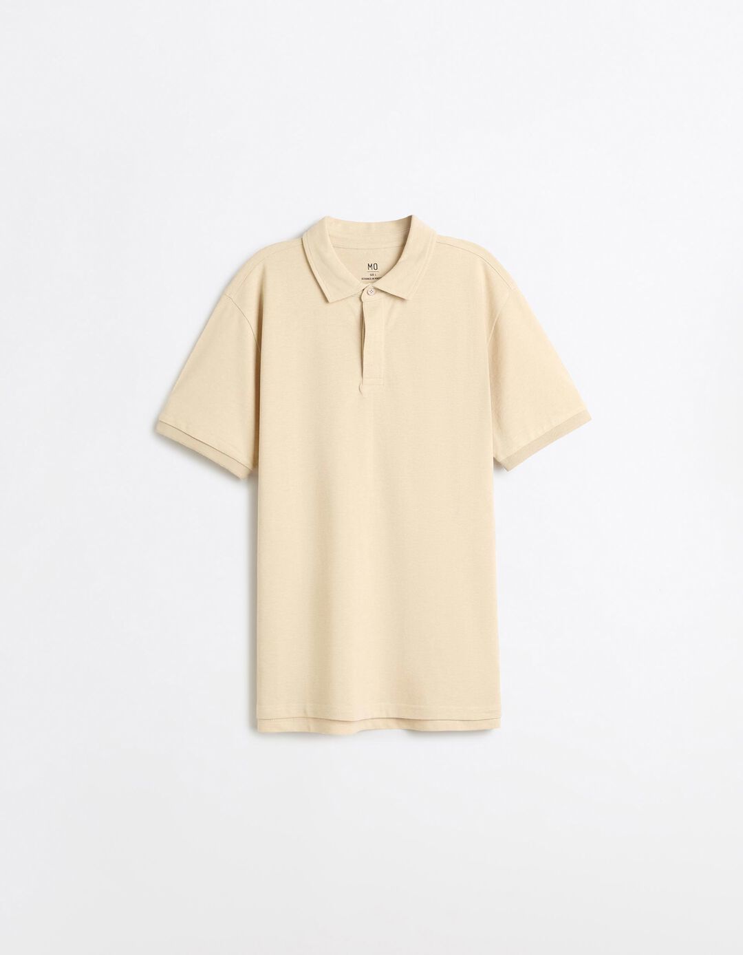 Polo Oxford Piquet, Homem, Bege Claro