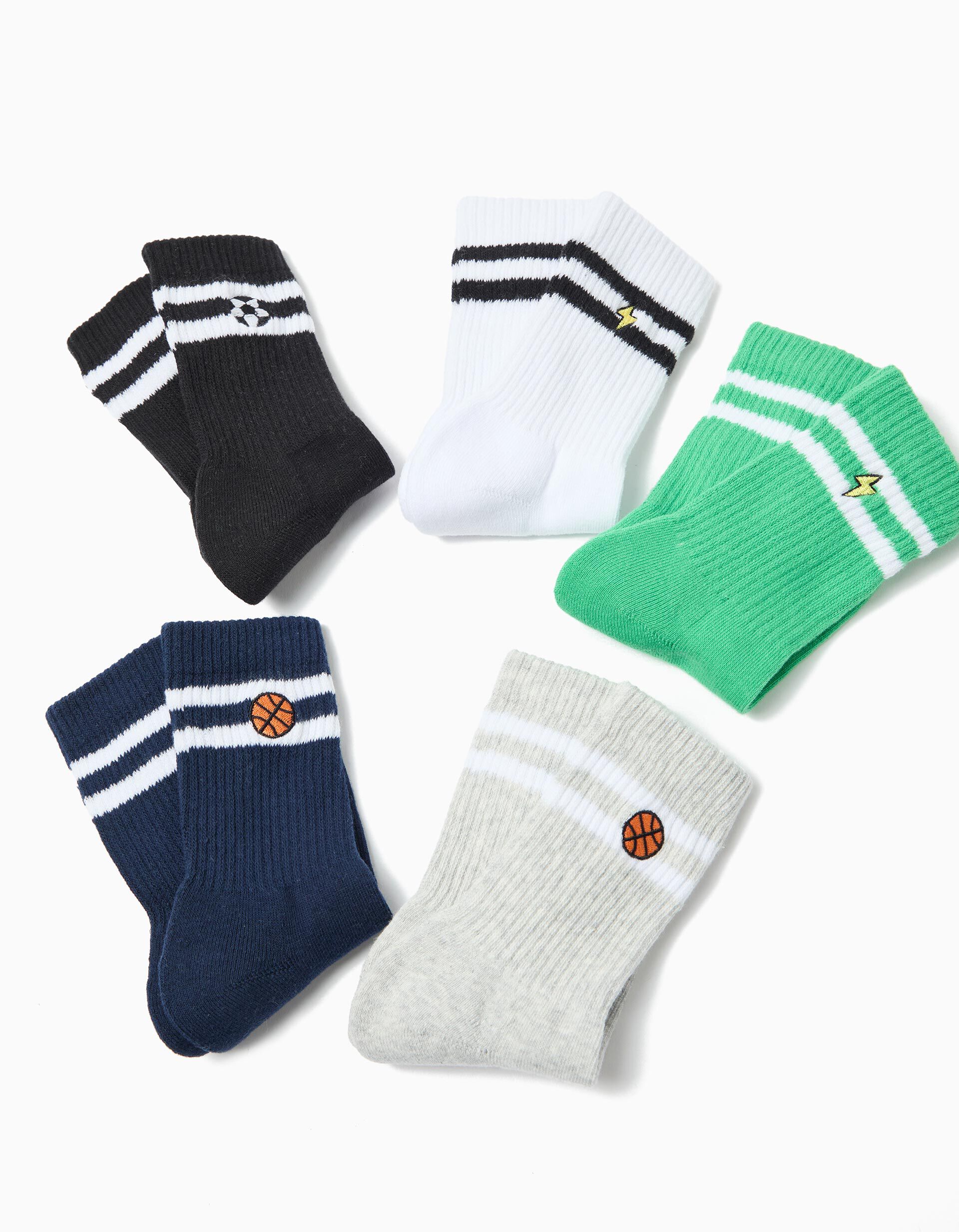 Comprar Online Pack 5 Pares de Meias, Menino, Multicor