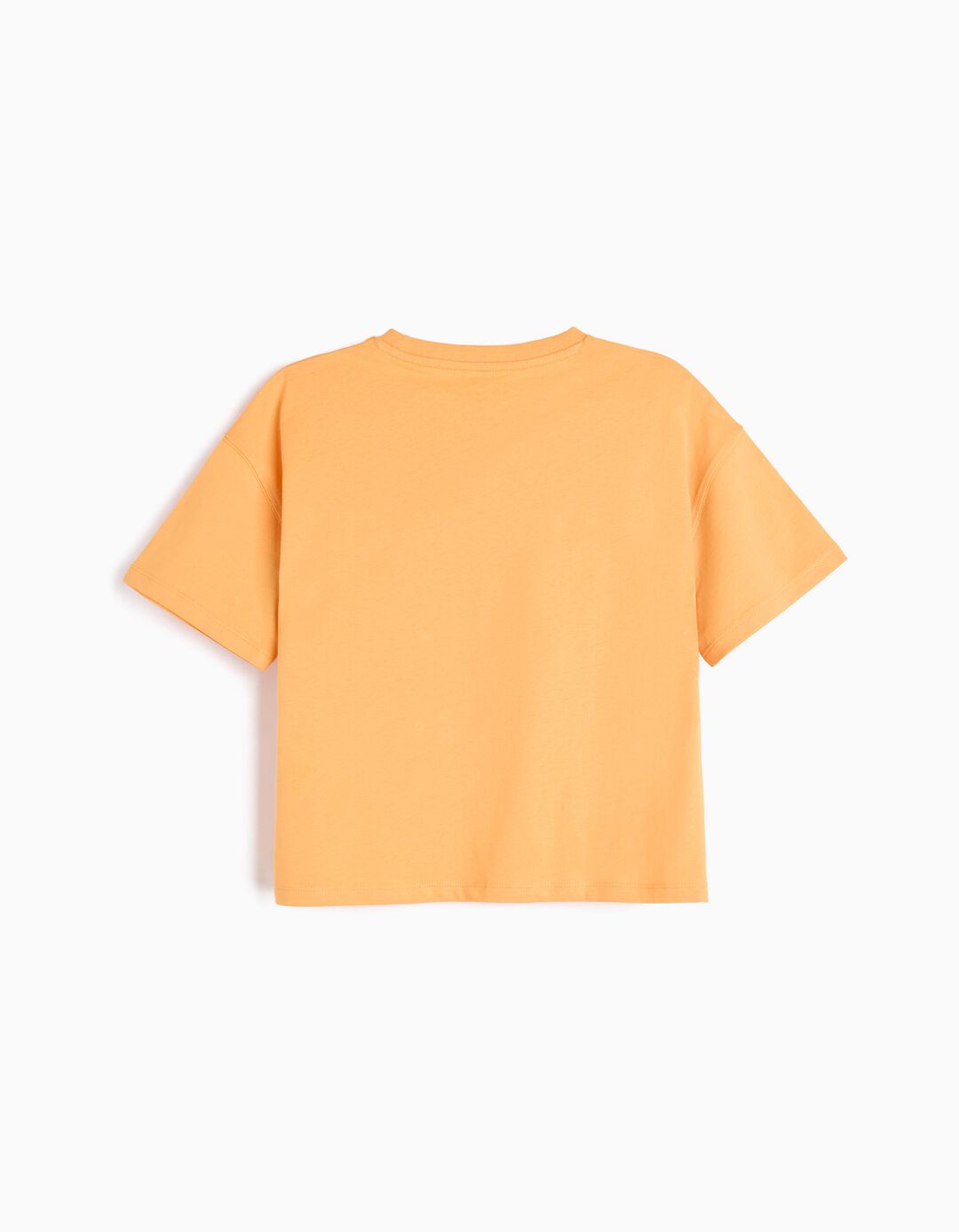 T-shirt Print, Menina, Laranja Claro