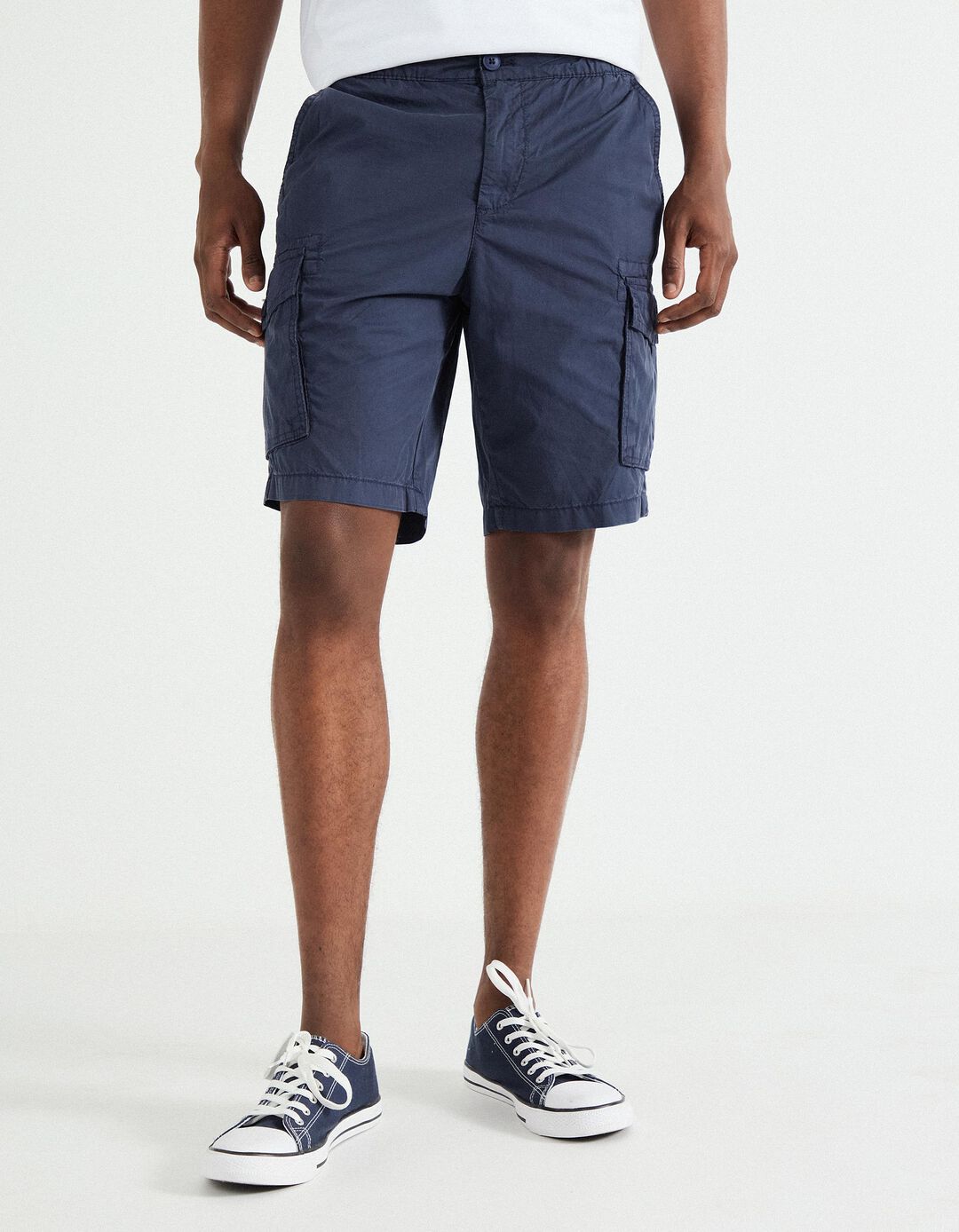 Calções Cargo, Homem, Azul Escuro