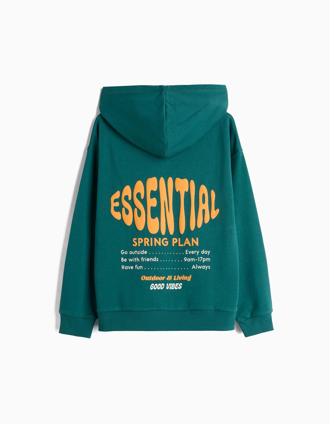 Sweatshirt de Felpa Capuz, Menino, Verde Escuro