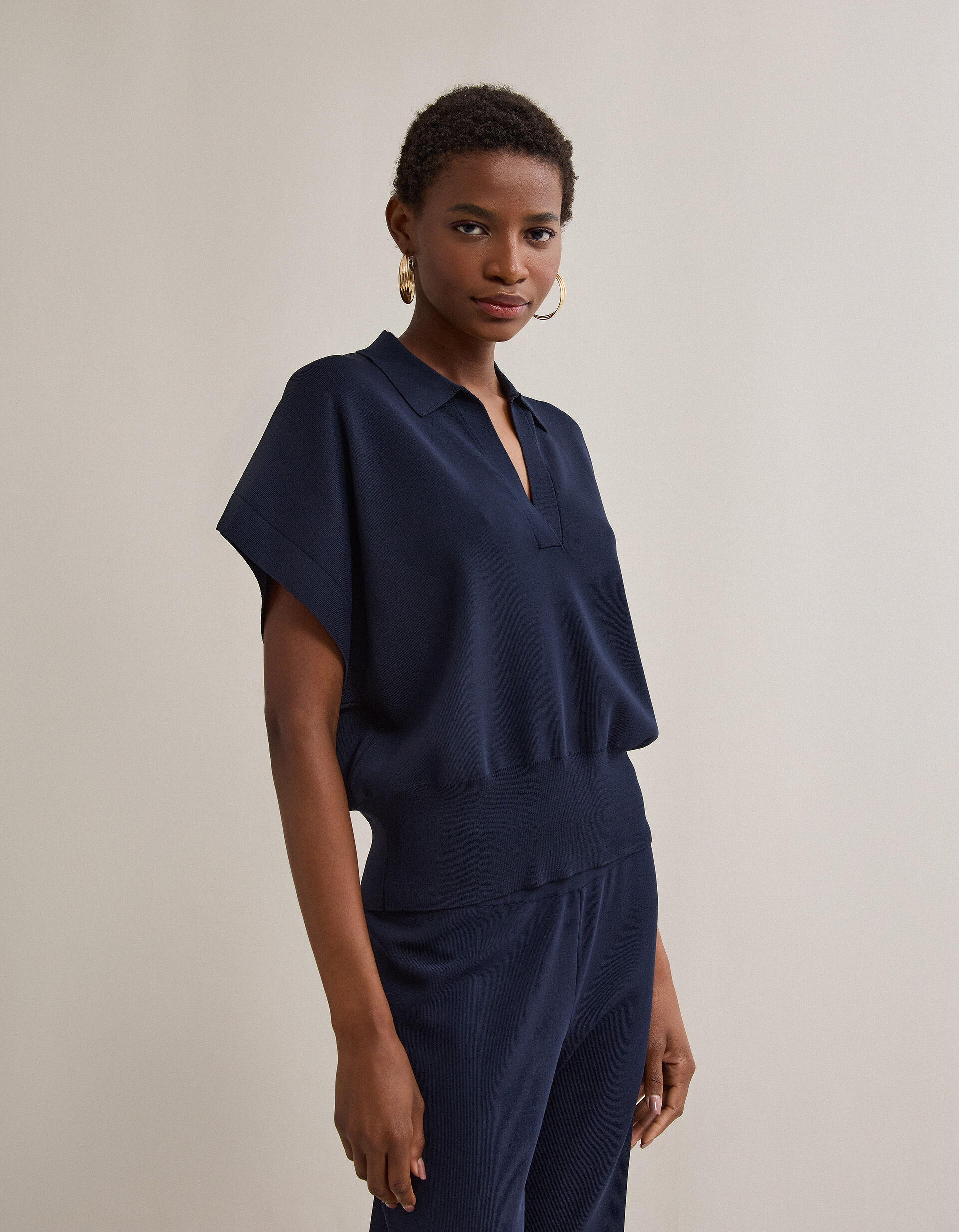 Comprar Online Polo de Malha, Mulher, Azul Escuro